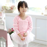 现货爆款促销韩国正品代购儿童女童练功服演出舞蹈服装芭蕾舞外套