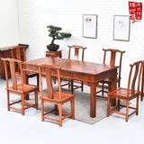 茶桌椅组合1.5米1.76实木中式仿古茶台茶桌明清榆木功夫茶几茶艺