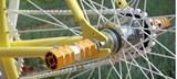 箭炮筒山地车货架踏板单车配件自行车彩色铝合金脚踏杆后座火