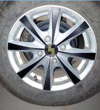 2013款雪佛兰新赛欧轮毂贴 赛欧专用轮毂碳纤维贴纸改装轮毂车贴
