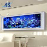 创意方形生态中型壁挂1.2米 大型鱼缸包边观赏玻璃水族箱欧式