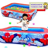 韩国代购 儿童玩具正品男宝蜘蛛侠海洋球游戏池 沙滩充气式游泳池
