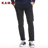 KAMA 卡玛 冬季新款男装 纯色直筒休闲裤男长裤 2414307