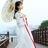 静姝汉元素中国风日常汉服改良连衣裙夏套装齐胸襦裙梅花刺绣女装