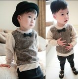 小男孩秋冬装新款儿童针织衫1-2-3-4岁男童韩版外套 宝宝长袖毛衣