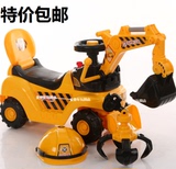 儿童玩具车挖土机1-2-3岁可坐可骑挖掘机超大宝宝铲车大型工程车