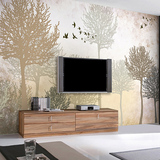 树林大型壁画 客厅沙发背景墙壁纸 欧式电视墙壁纸 抽象个性墙纸