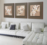 浮雕立体装饰画沙发背景墙画现代简约三联无框挂画树脂壁画客厅画