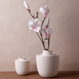 欧式家居客厅白色陶瓷花瓶餐桌插花器摆件餐厅桌面简约装饰品摆设