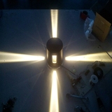 新款LED十字星光灯壁灯正白暖白光4头射灯星星灯外墙亮化厂家直销