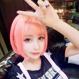 韩版假发女短发非主流个性粉红色短直发bobo头动漫cosplay逼真酷