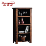 本兹尼D42 全实木仿古做旧立柜 客厅组合展示柜 橡木自然古朴家具