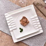 家用菜盘子陶瓷 创意西餐盘子牛排盘酒店瓷器餐具方形餐盘包邮