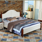地中海风格全实木双人床1.5/1.8米美式橡木家具高箱气压储物婚床