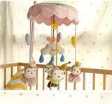 韩国猴宝宝床铃婴儿音乐旋转毛绒床挂转铃玩具自制材料包