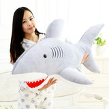 大号鲨鱼公仔 海豚布娃娃玩偶 创意抱枕靠垫毛绒玩具男女生日礼物