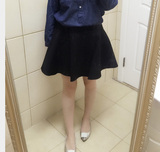 出口日本 女装 防走光 弹性 短裙 纯色高腰半身短裙伞裙