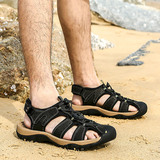 LEDBOD2016新款休闲沙滩鞋男凉鞋真皮户外运动男式凉鞋男夏季包头
