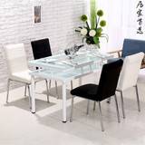 新款餐桌简易桌钢化玻璃餐桌双层餐桌组合餐桌特价餐桌爆款推荐
