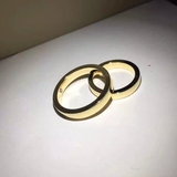 正品包邮女神高圆圆同款18k白金玫瑰金结婚戒指指环情侣对戒指子