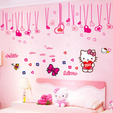 可移除墙贴纸墙纸贴画 Hello Kitty KT凯蒂猫 温馨卧室客厅床头JJ