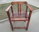 高脚椅带扶手老人椅单人沙发实木硬沙发 迪吧椅儿童坐椅喝茶座椅