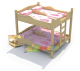 双层四人床 早教幼儿园婴儿床儿童床樟子松上下铺多人床木制床