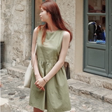 韩国代购 Cherrykoko正品夏季新款甜美可爱纯色连衣裙(29370)