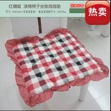 特价双面红蜻蜓方形布艺格子坐垫椅垫泡泡垫椅子垫 坐垫53*53