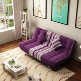 新款可折叠沙发床多功能坐卧两用书房小户型沙发实木布艺可拆洗