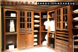 纯实木衣柜定做 定制质整体衣帽间定制 美式家具转角组合衣橱柜子