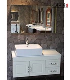 北欧宜家浴室柜组合简约现代卫浴柜大理石台上盆洗手盆柜组合洁具