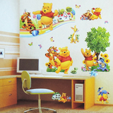 维尼熊跳跳虎3d立体卡通墙贴画贴纸 儿童房幼儿园墙壁贴画 包邮