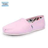 toms帆布鞋夏季时尚冰粉色平底低帮浅口休闲女鞋单鞋懒人鞋包邮