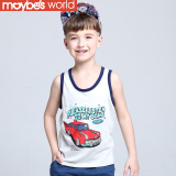 麦比的世界 男童纯棉背心儿童无袖T恤打底衫2016夏装新款夏季童装