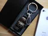高档钥匙扣金属钨钢真皮创意汽车车标标志圈男女挂锁链礼盒装特价