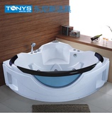 直销东尼斯8602 扇形亚克力浴缸 双人按摩浴缸 三角形冲浪浴缸