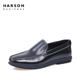 哈森 2016新款商务休闲牛皮鞋 低帮套脚男鞋MS66901