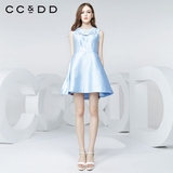 【断码】CCDD2016夏装新款专柜正品女 镂空无袖修身时尚连衣裙