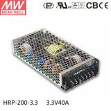 明纬1U金属网壳外形PFC开关电源 HRP-200-3.3   3.3V 132W 40A