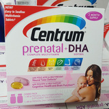 2个包直邮加拿大善存Centrum 孕妇复合维生素DHA套装120粒2个月量