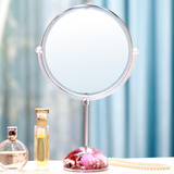 缘木轩8英寸双面台式化妆镜 镜子 高清镜面树脂材质 3倍放大镜