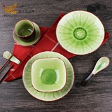 日式创意陶瓷餐具套装盘碗茶杯 酒店摆台餐具套装文艺餐厅用品