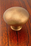 加厚实心圆形单孔纯铜简约酒柜抽屉橱柜子衣柜门复古把手蘑菇拉手