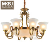 欧式复古全铜吊灯 美式奢华时尚古典艺术 客厅灯餐厅卧室纯铜灯具