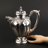 西洋古董 银器收藏 老物件 966g 意大利 纯银 大茶壶 酒壶 银水壶