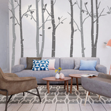 现代简约森林电视背景墙沙发餐厅墙贴客厅卧室床头墙纸贴画墙壁纸