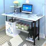 台式家用简易电脑桌简约现代100cm学生写字台小户型组装学习书桌
