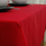 包邮 红色桌布台布餐桌布桌垫茶几布 纯棉布艺纯色红欧式长方形
