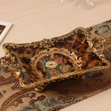欧式高档复古果盘摆件陶瓷水果盆 花瓶纸巾盒烟灰缸家居装饰品